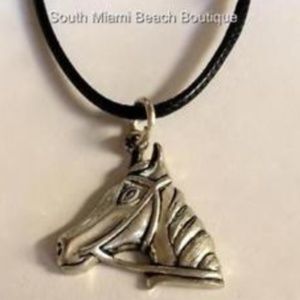 Silver Horse Necklace Country Western Cowgirl